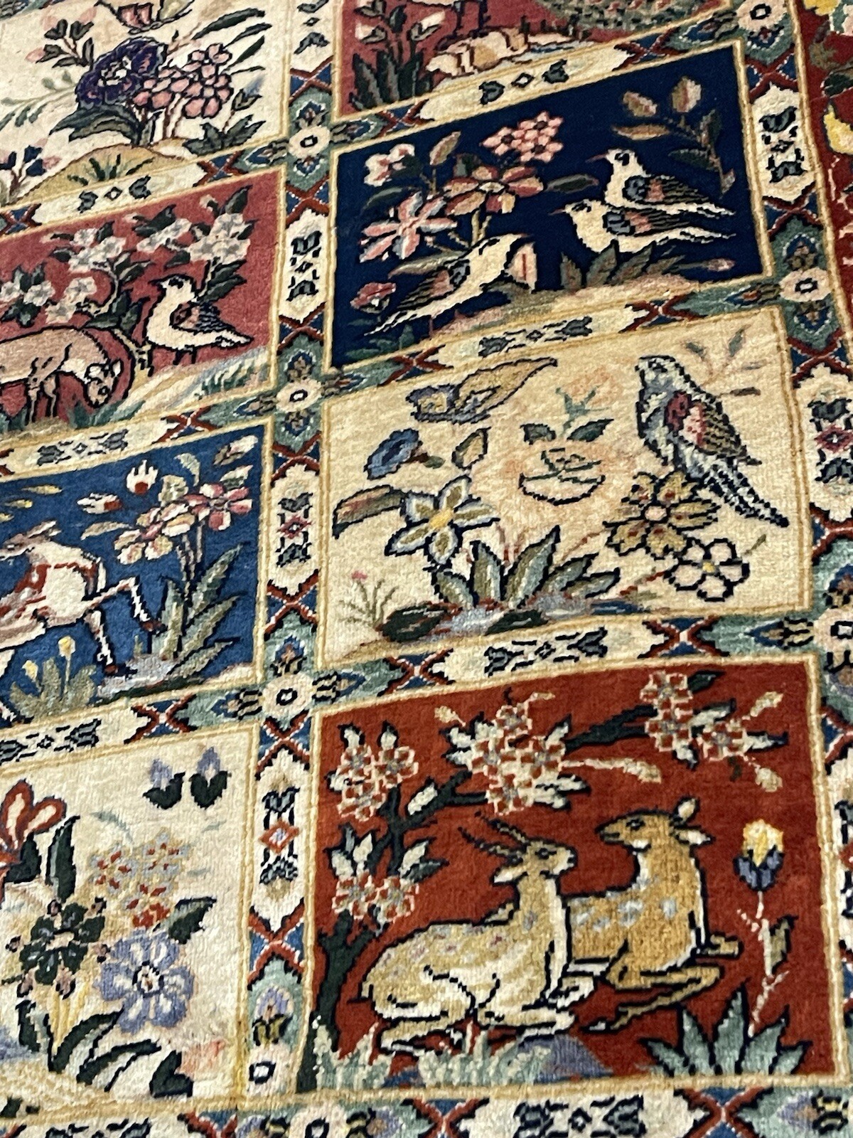 Vintage Rug, Farmhouse Vintage Pictorial Tree Of Life Rug 3.8×5.10 Ft