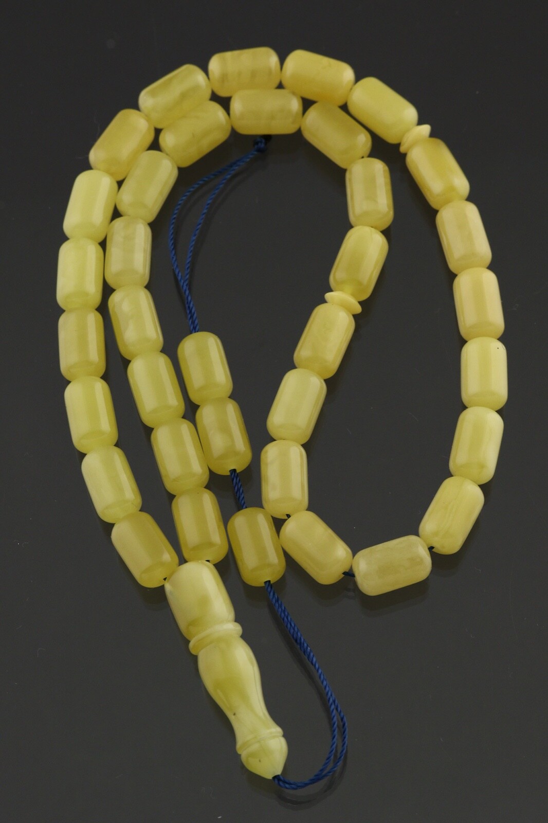 Islamic 33 Barrel Shape Prayer Beads Genuine BALTIC AMBER TASBIH 23.5g 220224-16