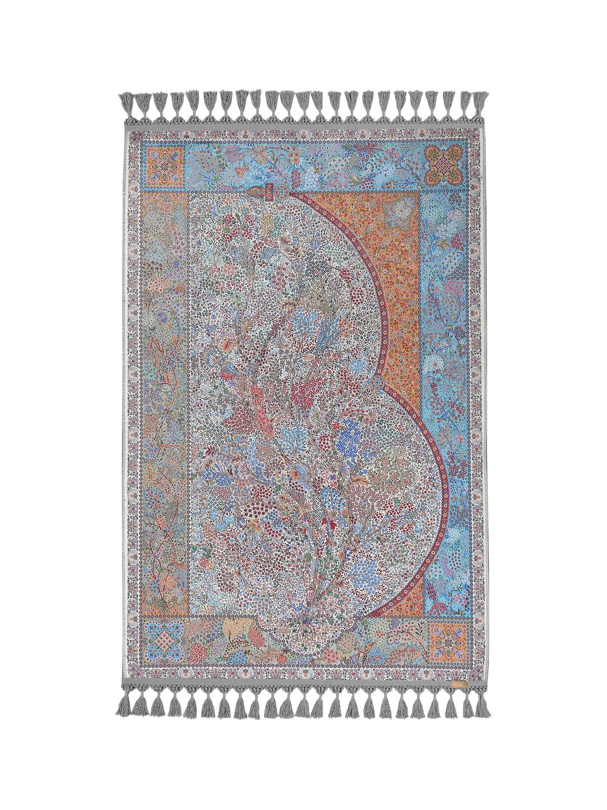 Muslim Prayer Rug Mat – Soft Islamic Janamaz for Daily Salah, Floral pattern