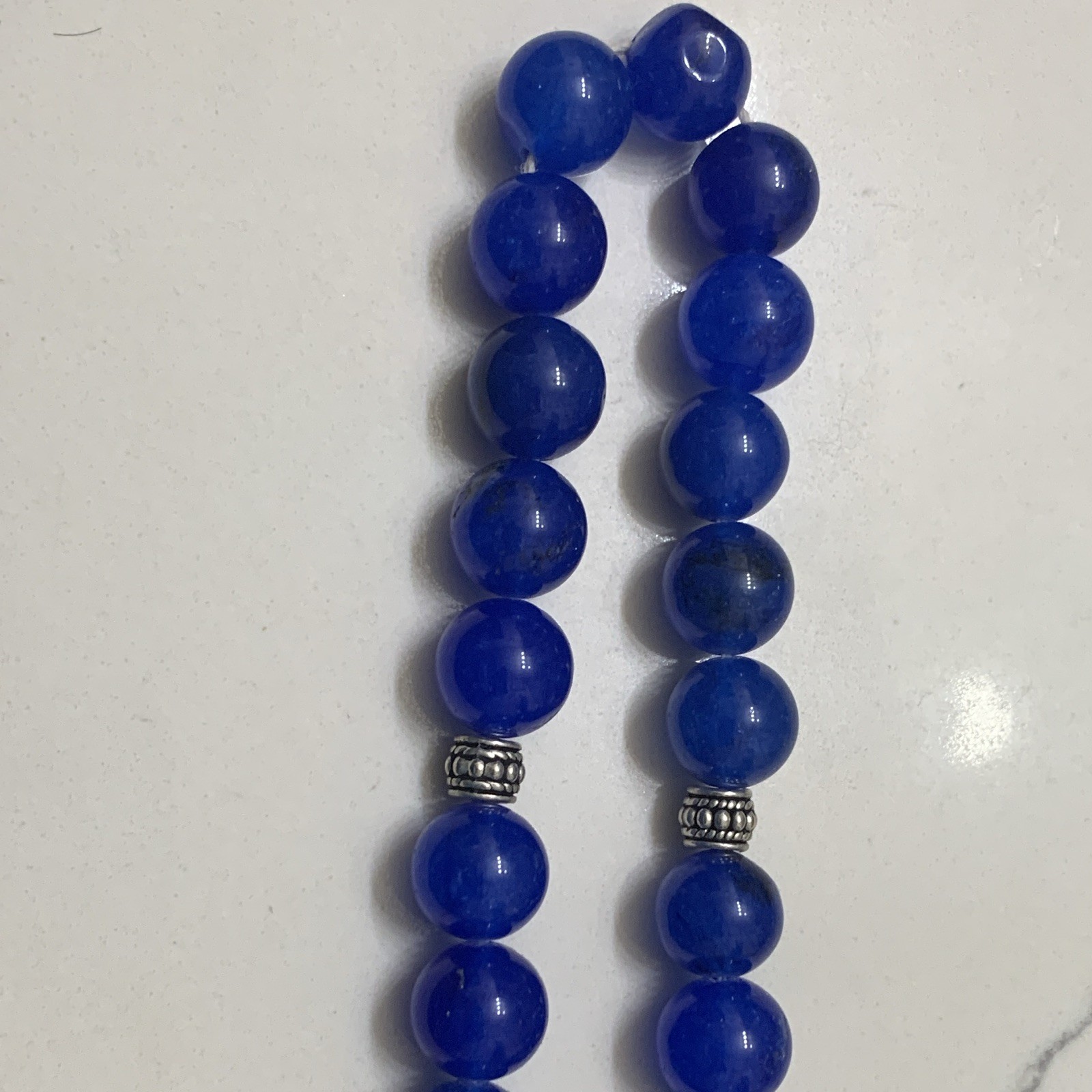Cobalt Blue agate handmade Islamic Prayer Beads Tasbih/Misbaha 33 vintage/old