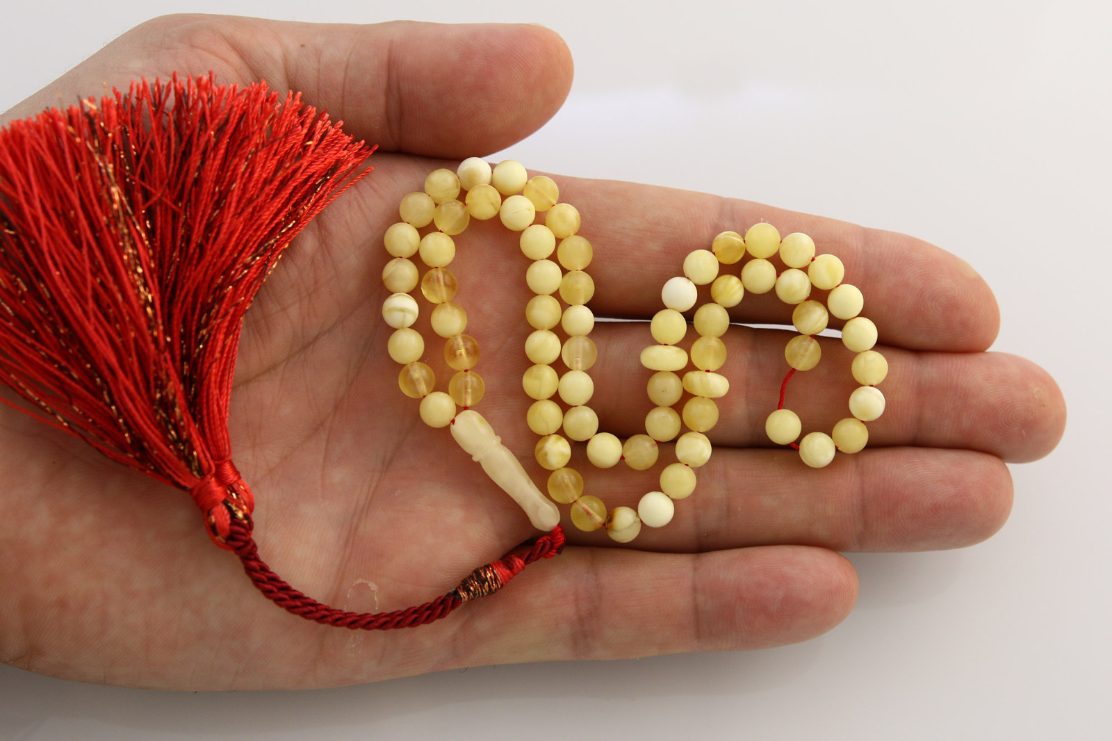 Islamic 66 Round Prayer Beads 6mm Genuine BALTIC AMBER TASBIH 10.1g 180711-9