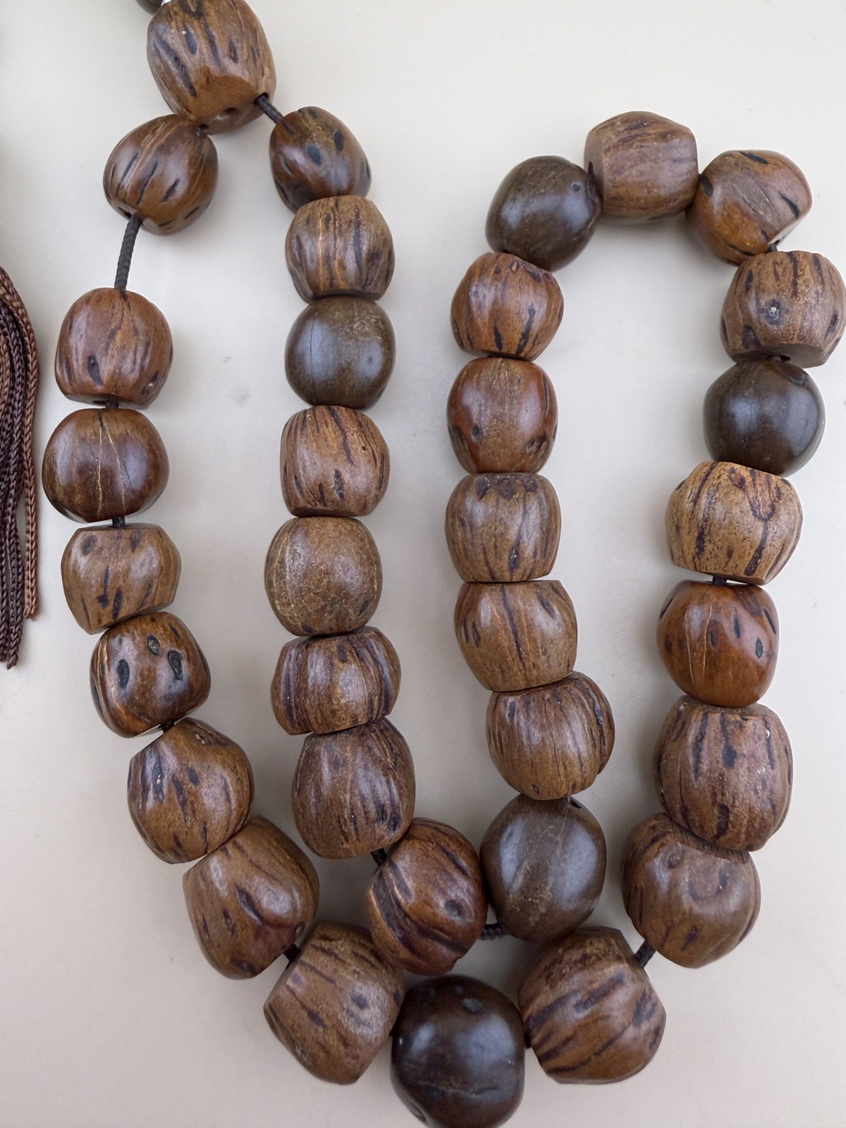 Natural Andiz Wood Islamic Prayer Beads | 33 Beads Handmade Turkish Tesbih Misba