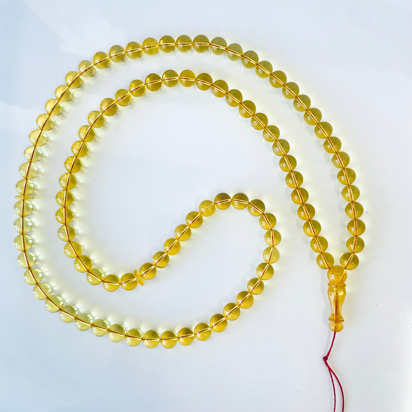 🎥 Islamic Prayer 99 Beads Made of Clear Yellow Baltic Amber