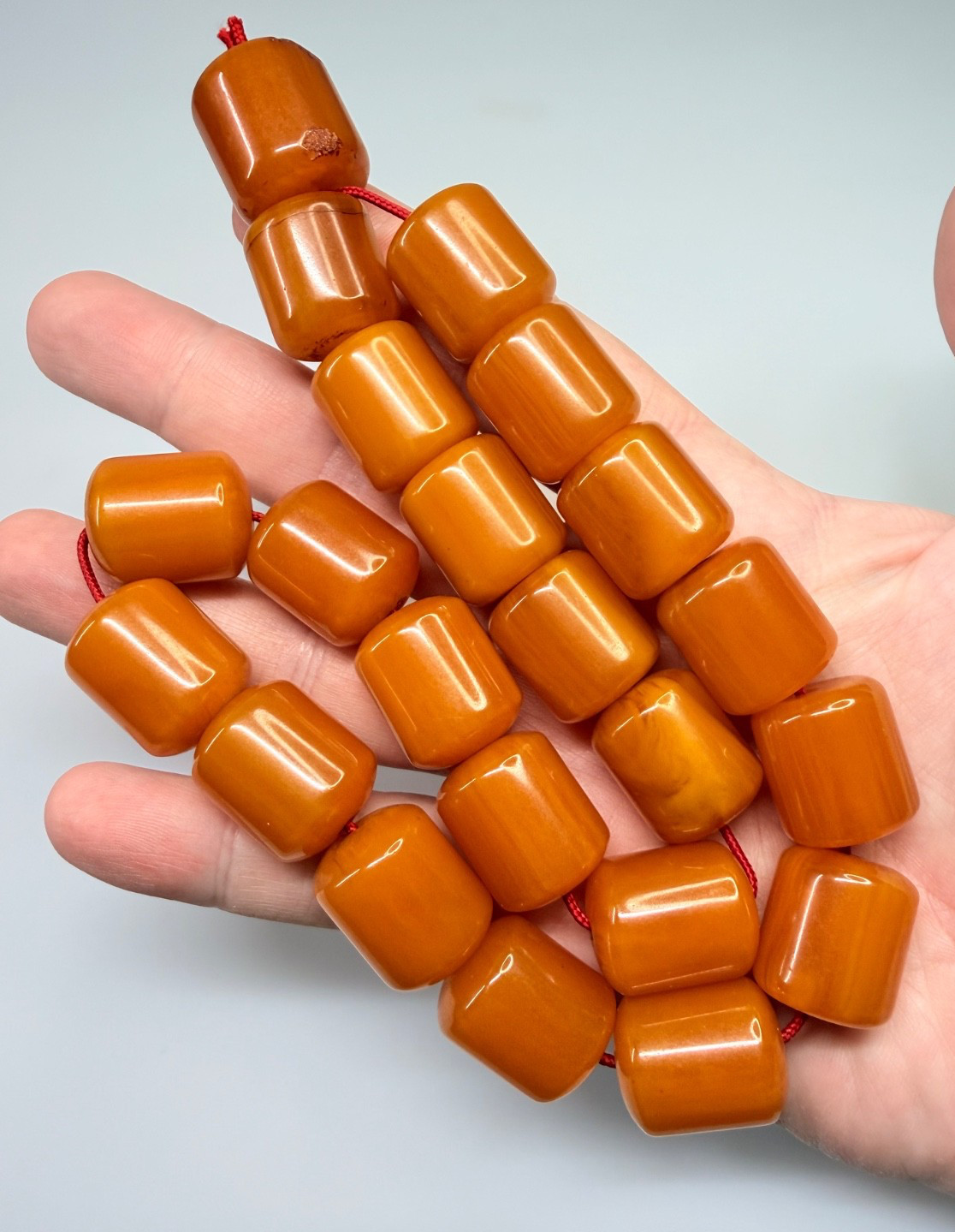 128.6 Grams Antique Bakelite Rosary Prayer Beads Marbled.
