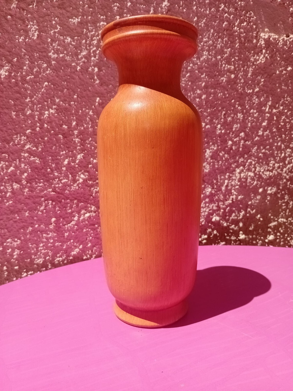 Hand Islamic Wooden Vase ‘Allah’ Carving Unique Arabic Calligraphy Décor Gift