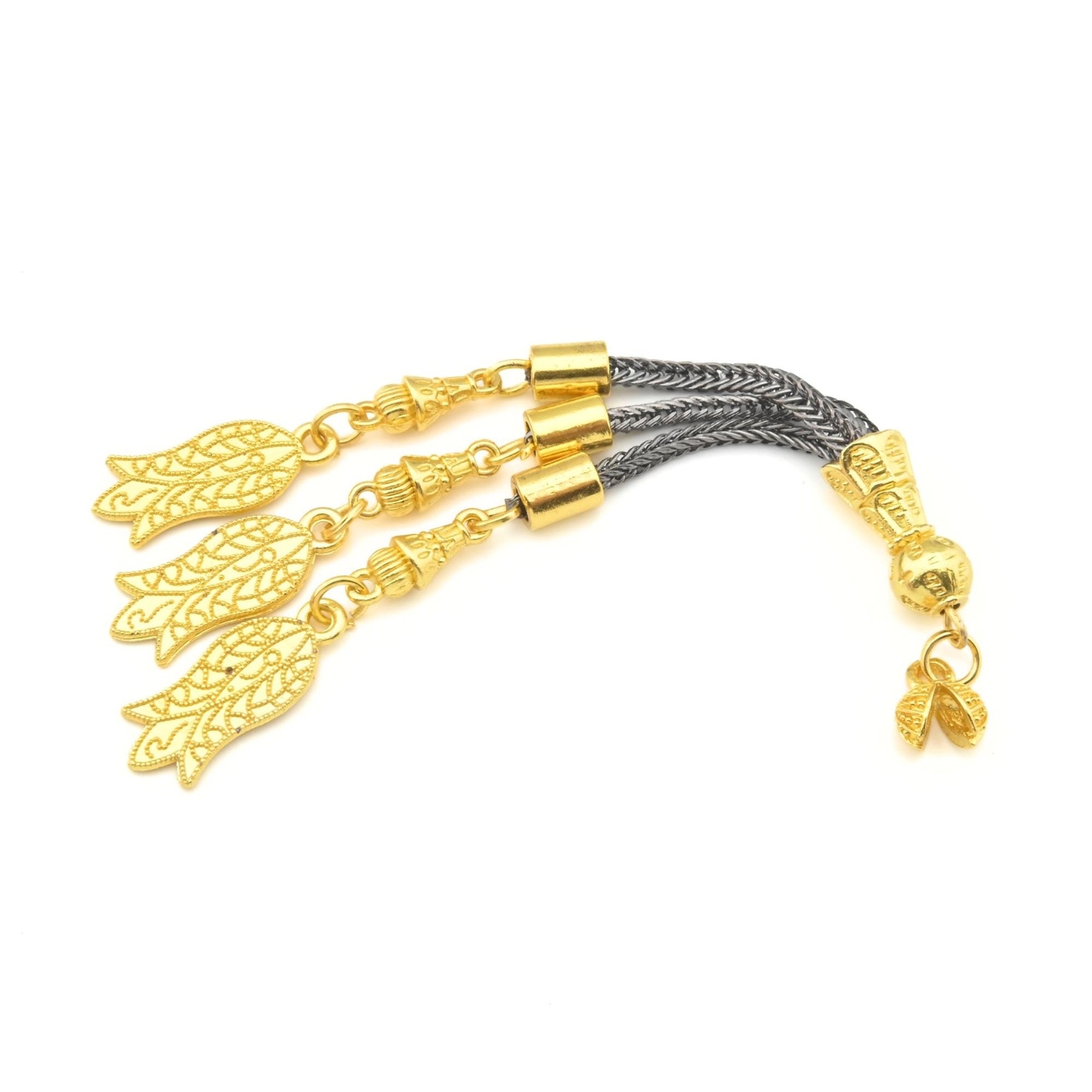 Platinum and gold plated Metal tassel for Tasbih, Prayer Beads Misbaha 720363