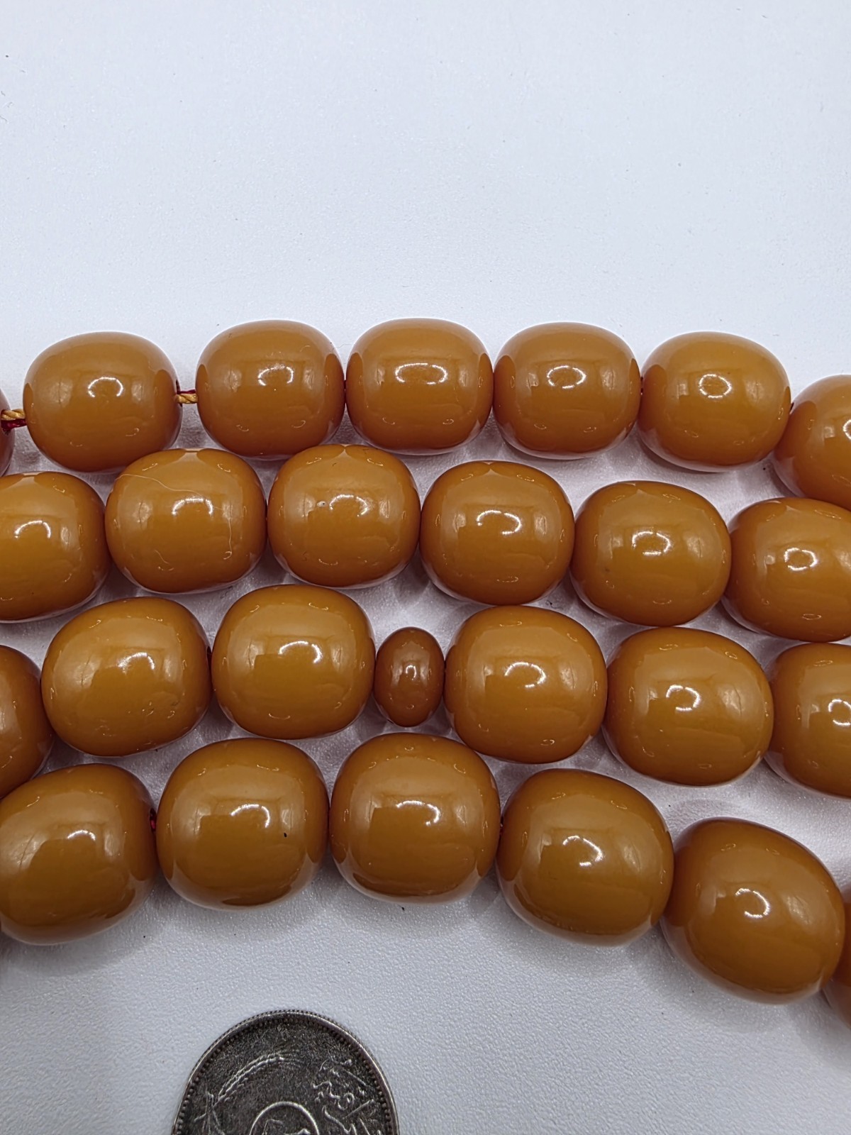 MISBHA Mesk Sandalos Yellow 14×13 mm 33 BEADS مسبحة مسكي سندلس اصفر