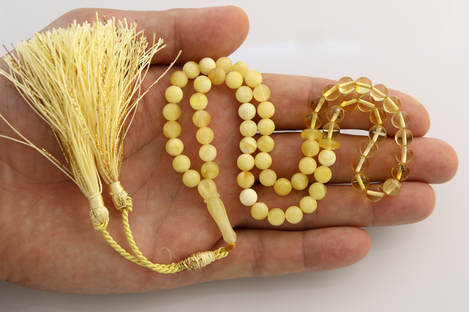 Islamic 66 Round Prayer Beads 7mm Genuine BALTIC AMBER TASBIH 15.4g 180712-5