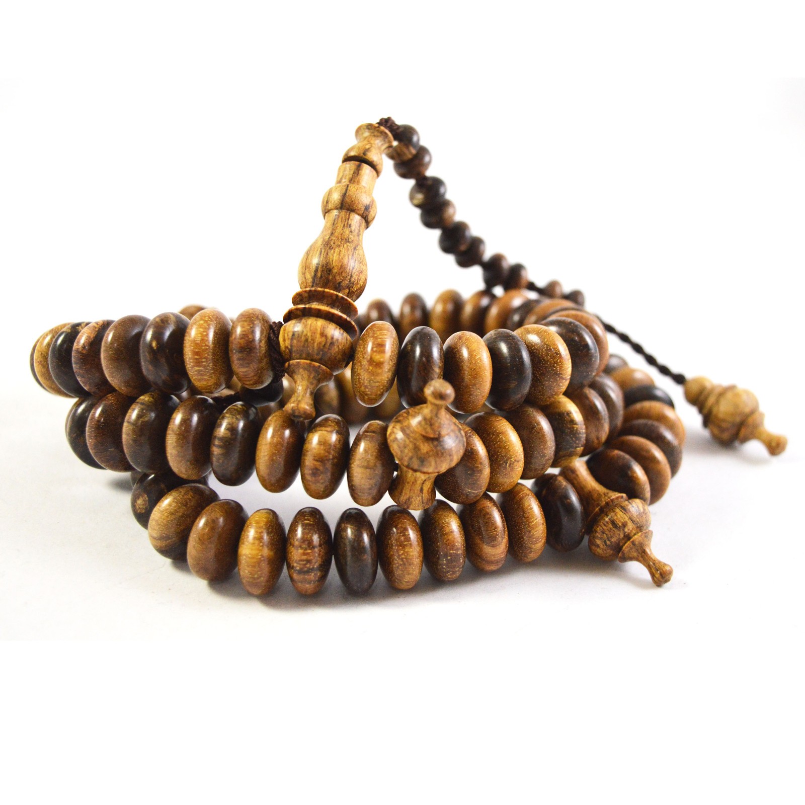 Authentic Natural Agarwood Prayer Beads | 8mm x 16mm | 99 Beads | Fragrant