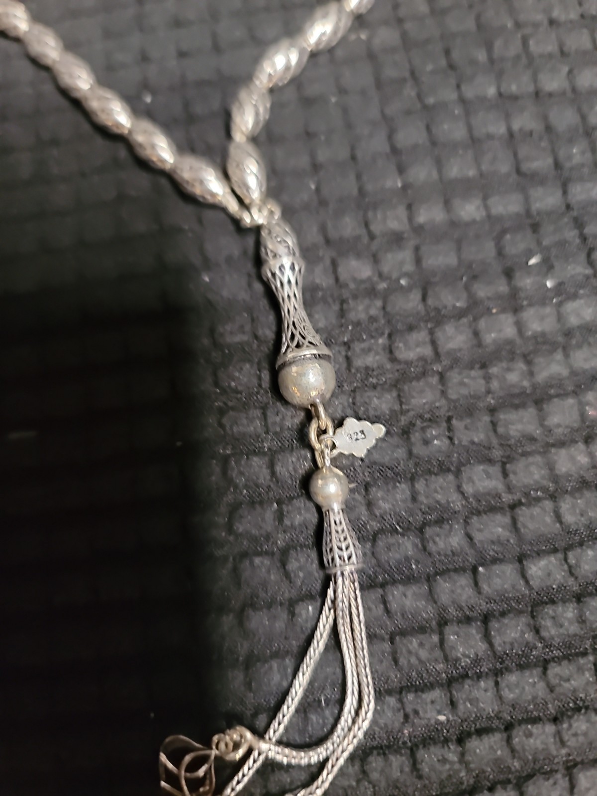 925 Sterling Silver Rice Prayer Beads Tasbih Misbaha