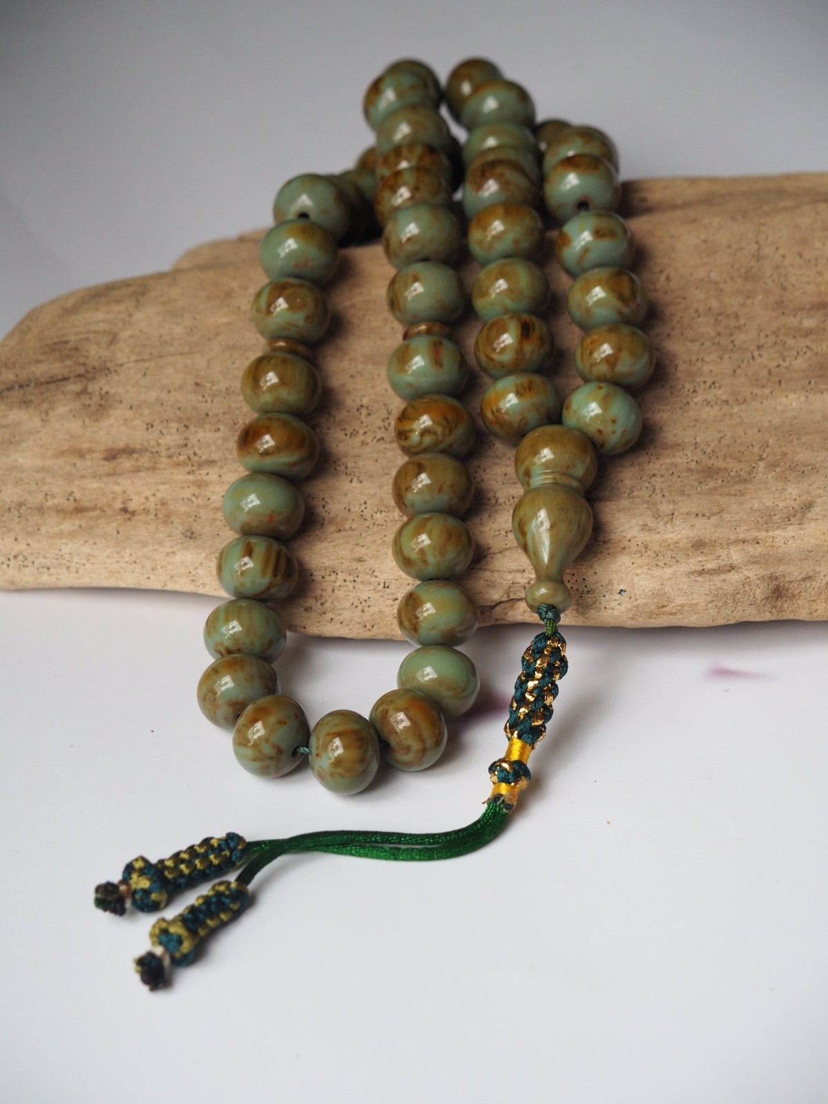 New Turkish Turquoise Bakelite Rosary 47 Beads 100 g