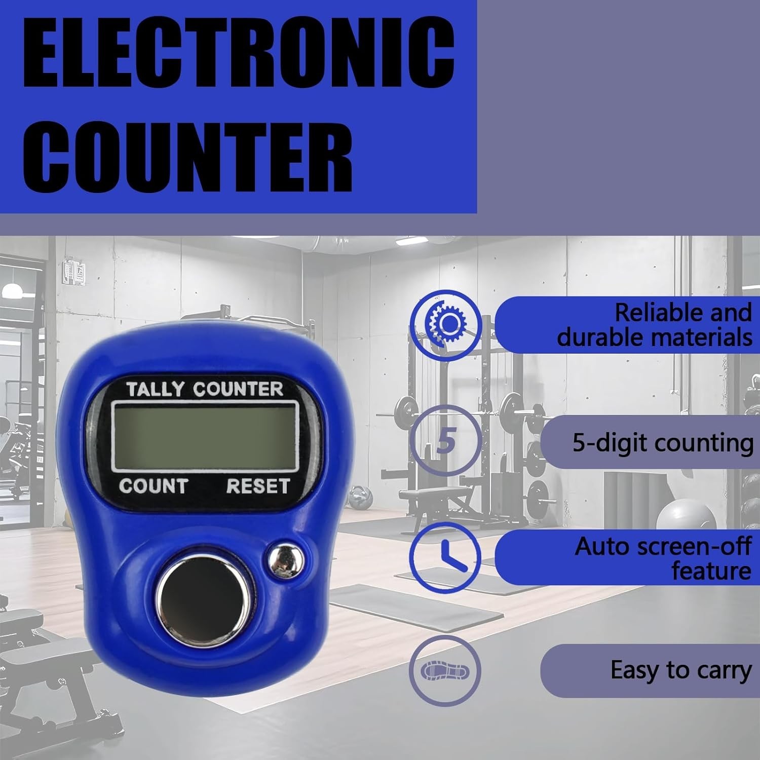 4 PCS Electronic Tally Counter – 5-Digit LCD Display, Resettable & Portable