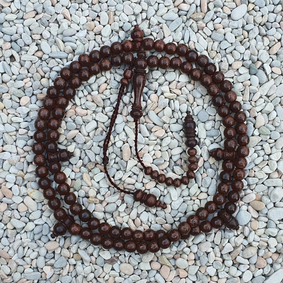 Tamarind Heartwood Islamic Tasbih 100 Dhikr Beads 8 MM Indonesian Galih Asem