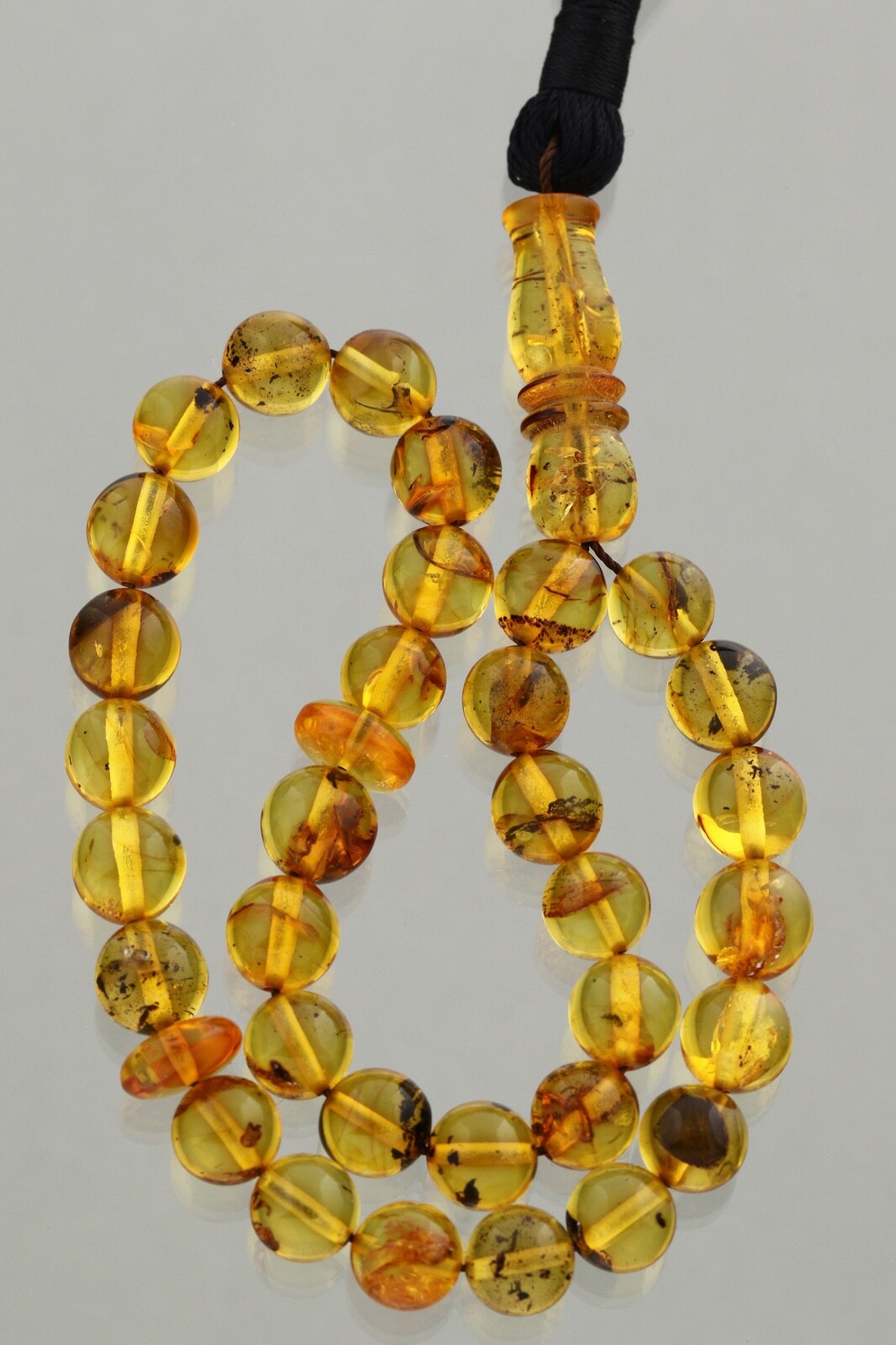 Islamic 33 Round Shape Prayer Beads Genuine BALTIC AMBER TASBIH 19.3g 240918-11