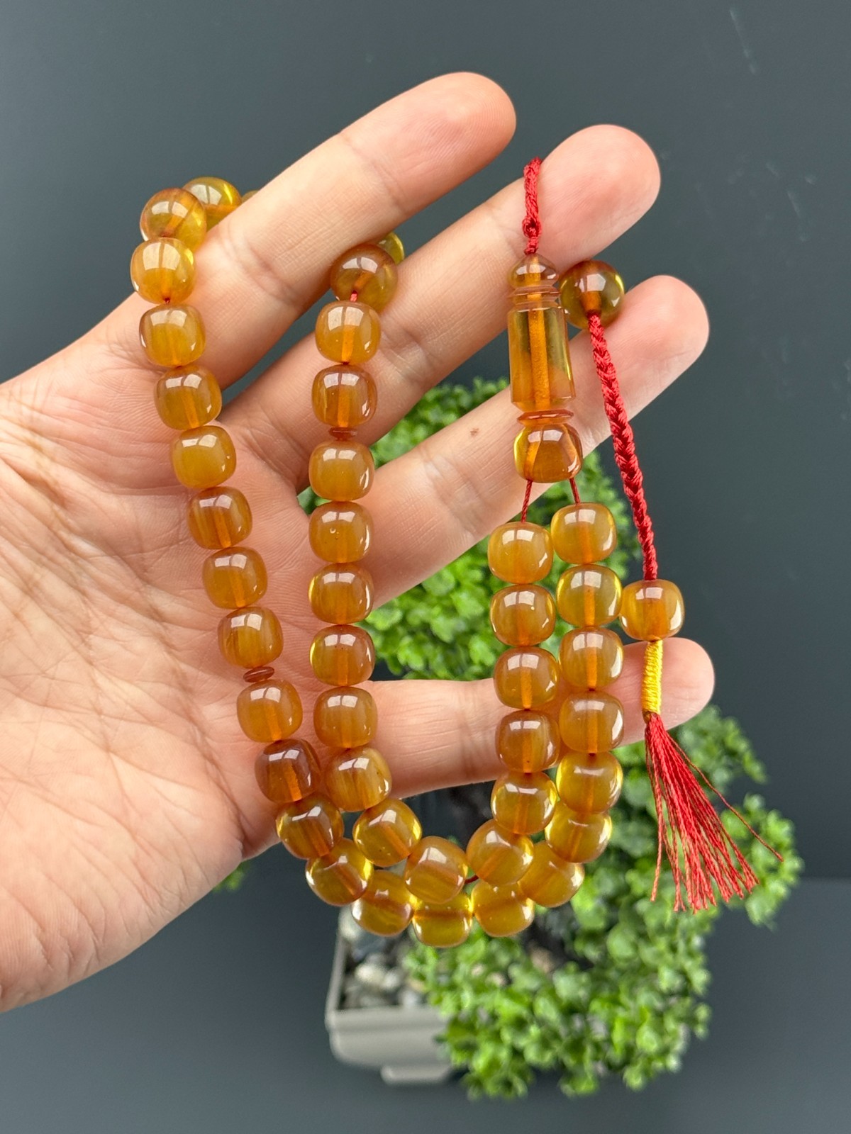 Faturan Amber Rosary, 43 Beads,Sandalos, islamic Rosary, Misbaha, Tasbih,Tasbeeh