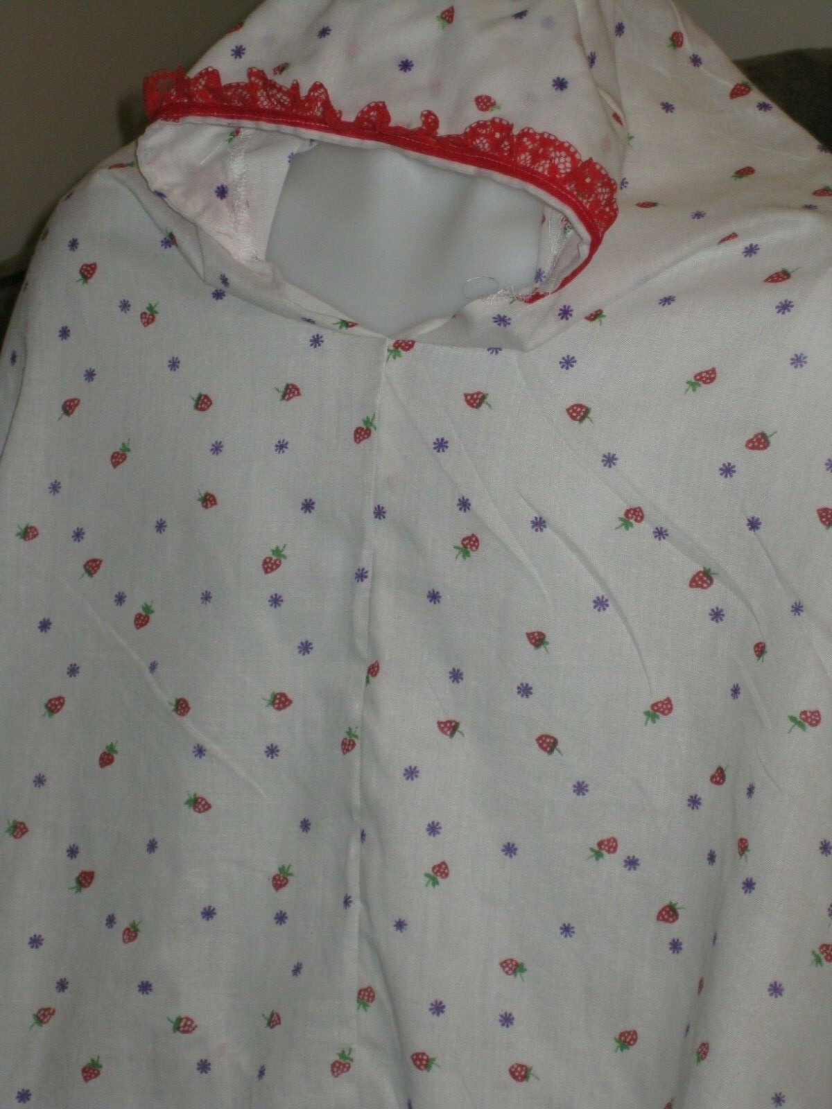 RAMADAN Sale white red cotton girls 9-10y salah prayer Isdal 2 pc. hijab Set