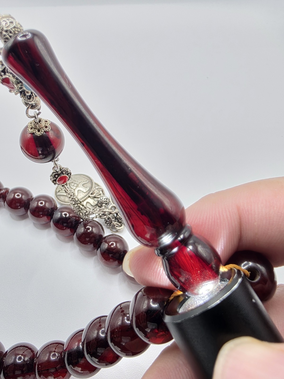 Faturan ,MISBAHA 33 BEADS,13×1mm سبحة مسبحة فاتورن معرق