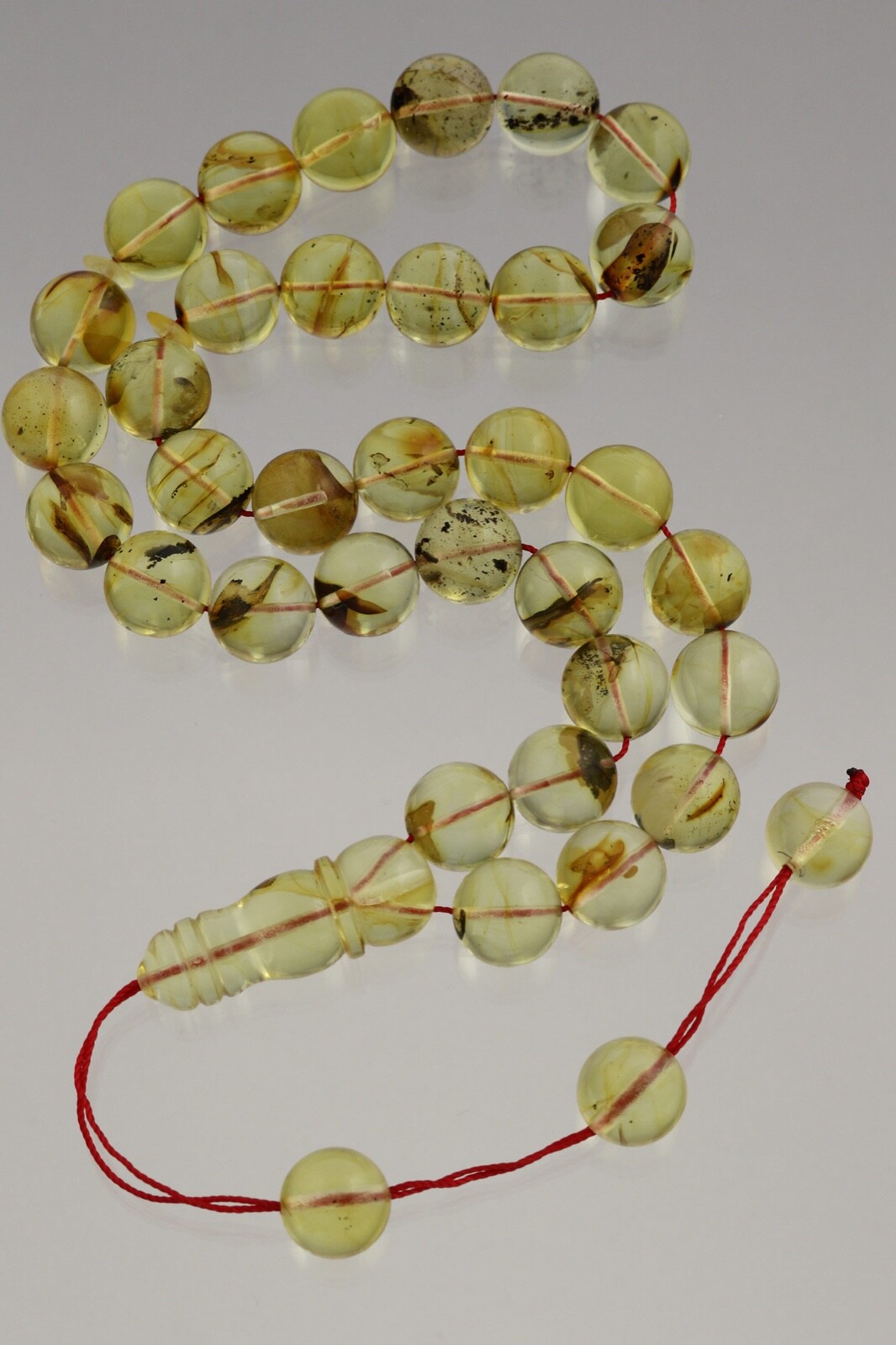 Islamic 33 Round Shape Prayer Beads Genuine BALTIC AMBER TASBIH 47.4g 210519-6