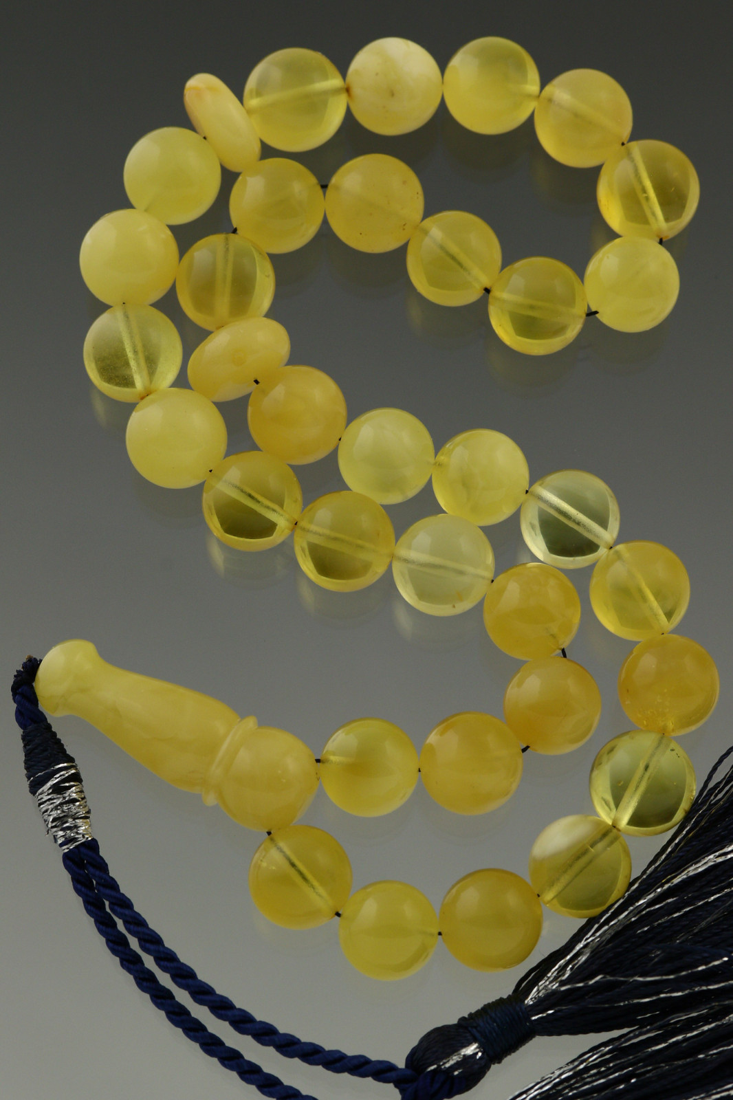 Egg Yolk Islamic 33 Round Prayer Beads 10mm BALTIC AMBER TASBIH 22.3g 180719-12