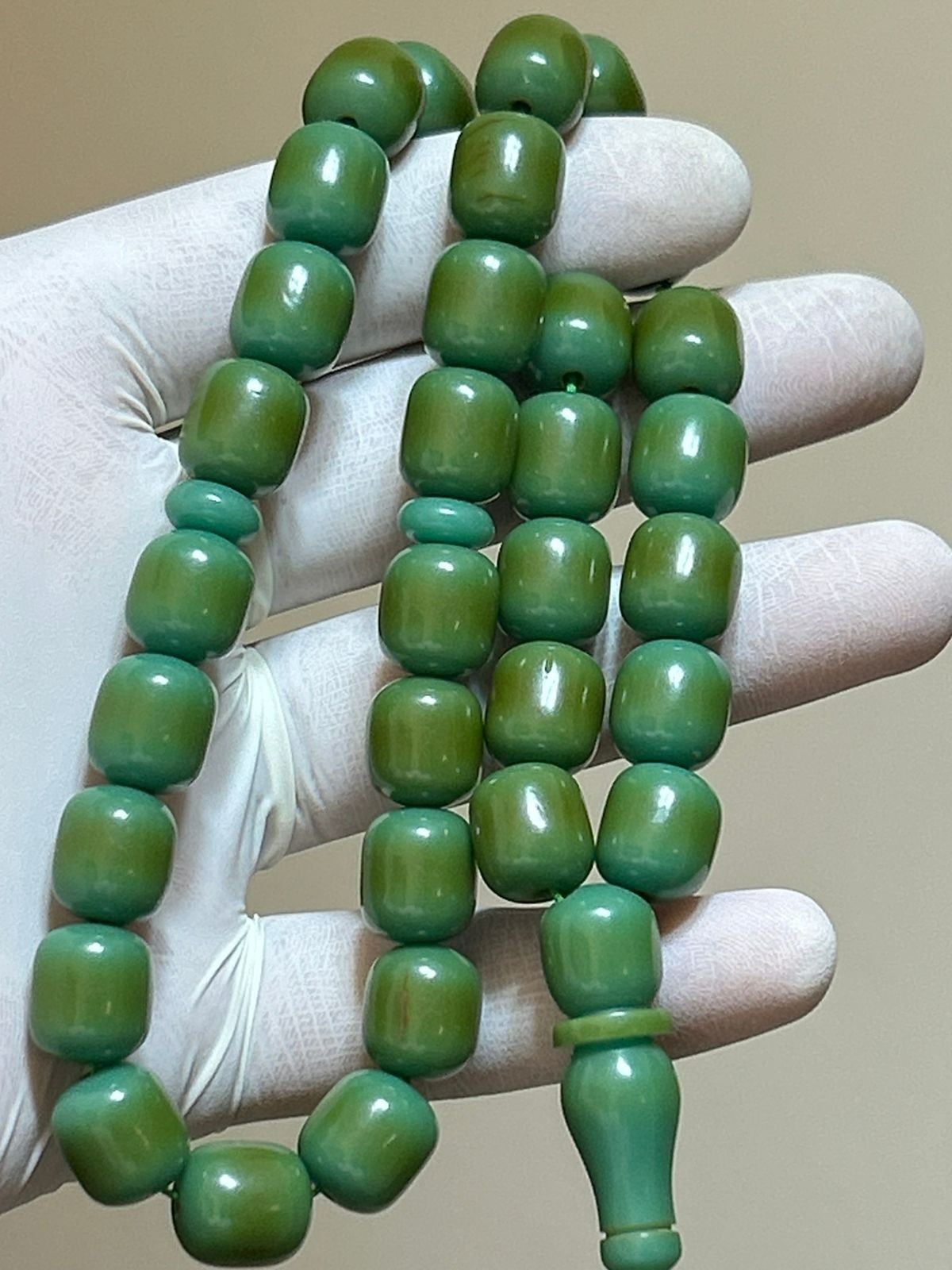 Antique Germany Cherry Amber سبحة مسكي الماني انتيك خراطة افغاني مغشى مقفول 33