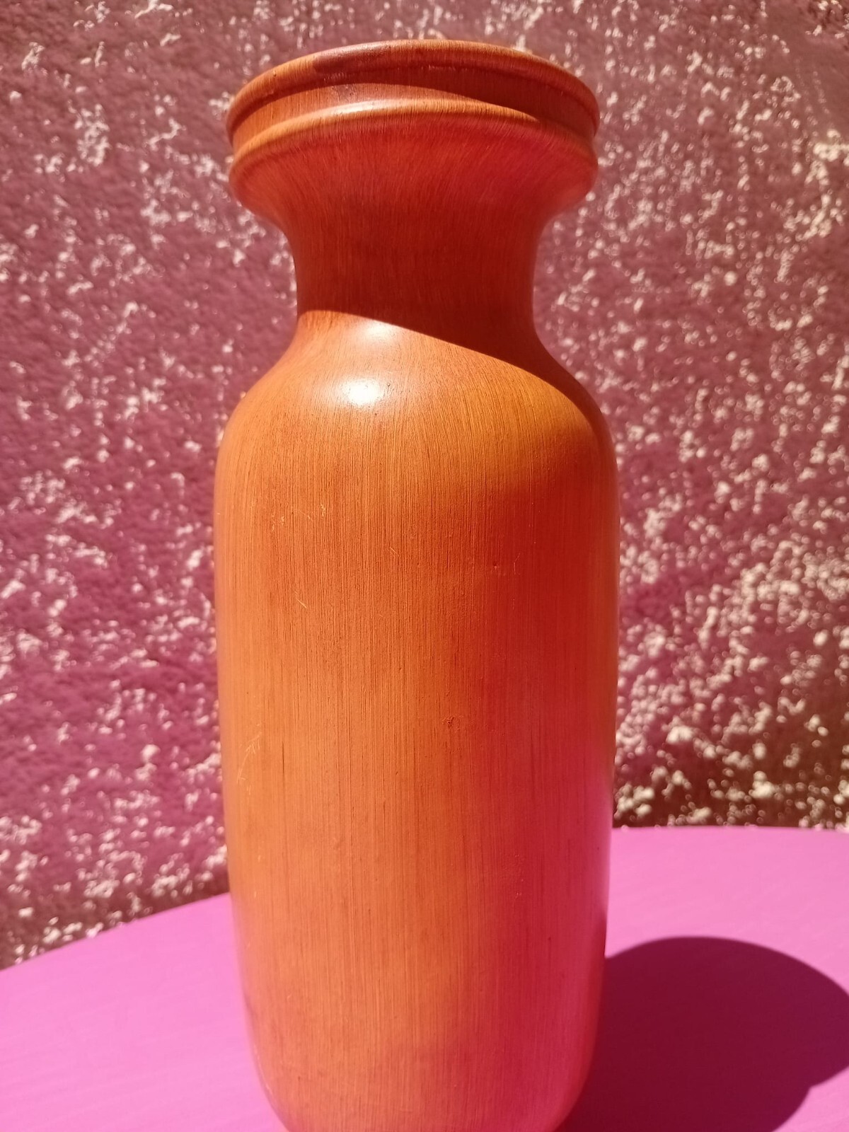 Hand Islamic Wooden Vase ‘Allah’ Carving Unique Arabic Calligraphy Décor Gift