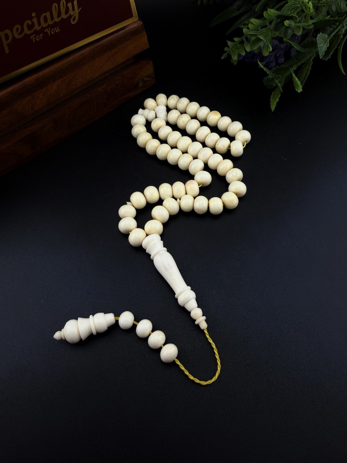 Vintage Camel Bone 51-bead Islamic Rosary Tasbih مسباح عضم جمل N811