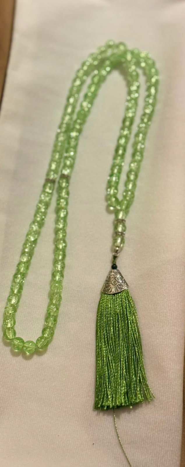 99 Beads Green Islamic Prayer Beads Misbaha Tasbih Muslim Rosary