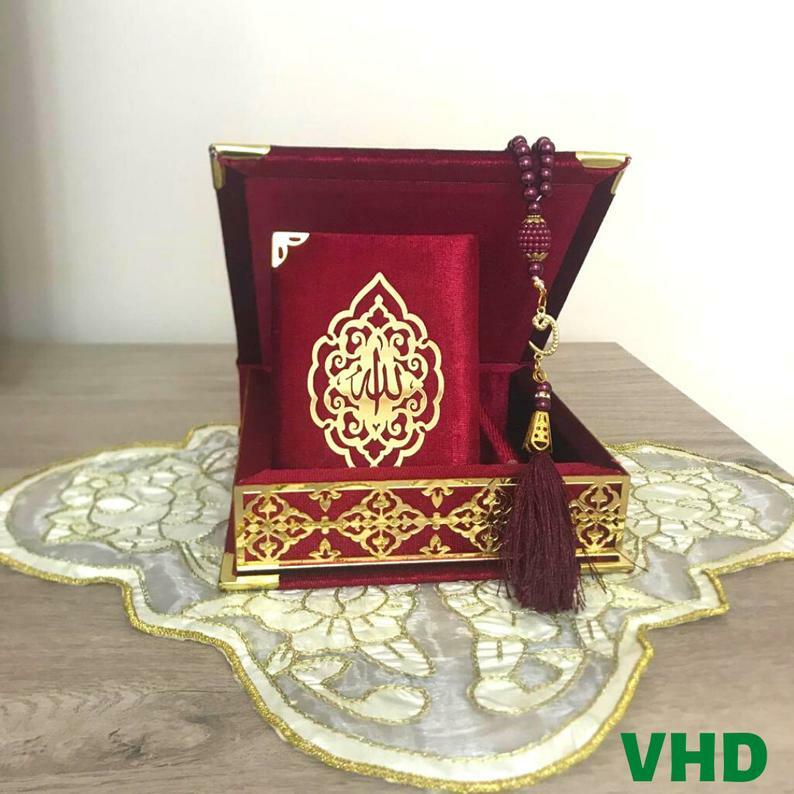 Velvet Quran Tasbih Islamic Gift Box | Islamic Gift For Muslim | Birthday Gift