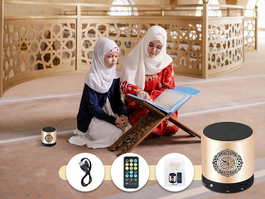 Portable Digital Quran Speaker with Remote Control Over18 Reciters and 15Transla