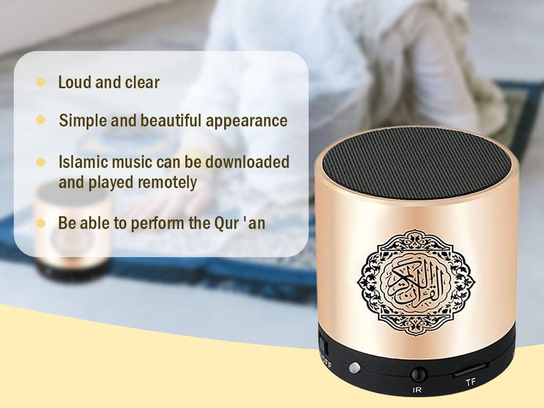 Portable Digital Quran Speaker with Remote Control Over18 Reciters and 15Transla