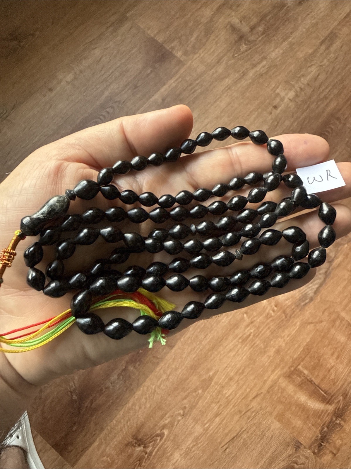 DARK COLOR 99 BEADS لون اليشب GENUINE SHAH MAGHSOUD 53 cm شاه مقصود تسبيح