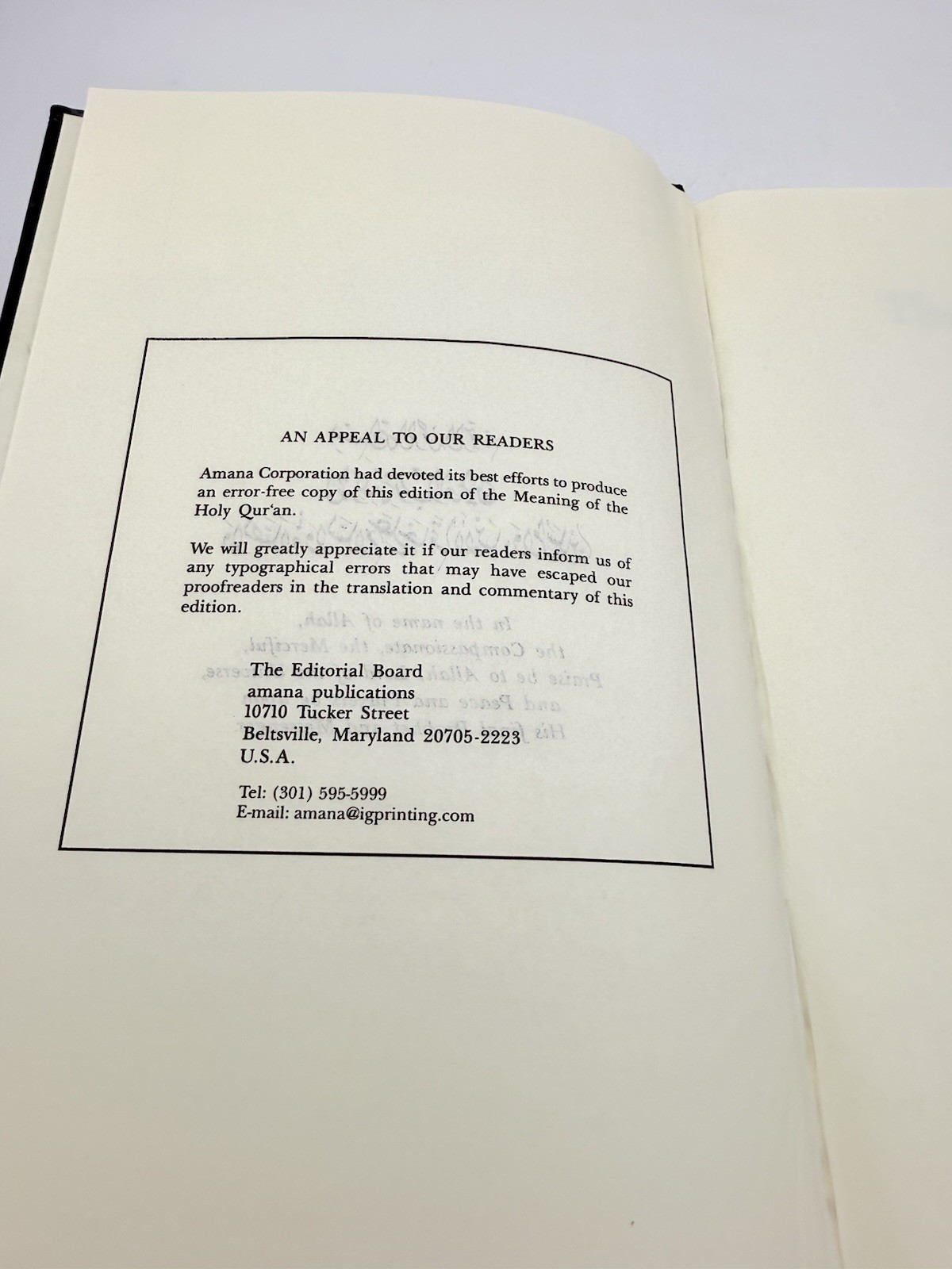 The Meaning of The Holy Qur’an (2002) Amana ABDULLAH YUSUF ALI Arabic Book ISLAM