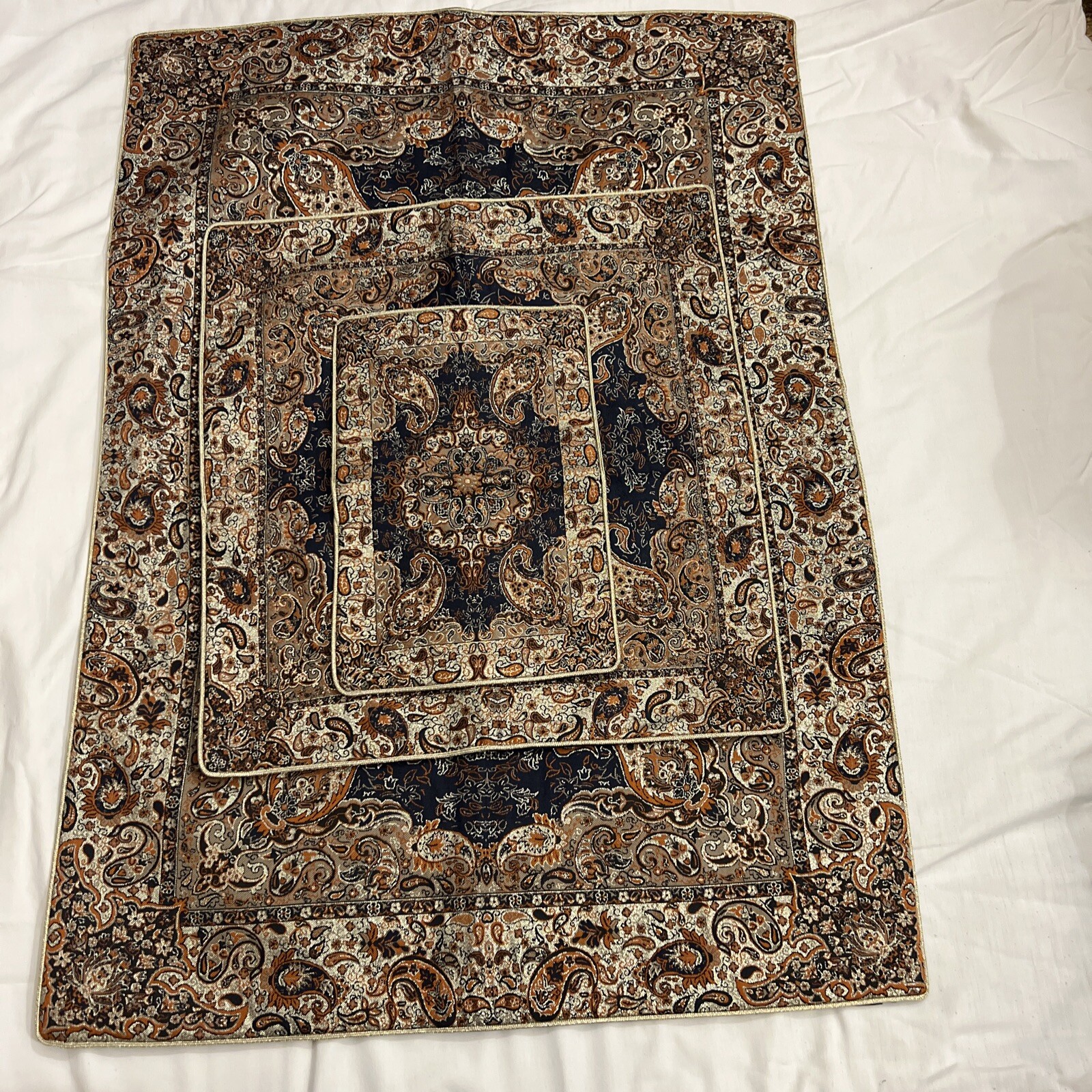 Persian 3 Pieces Prayer Mat Set From Mecca