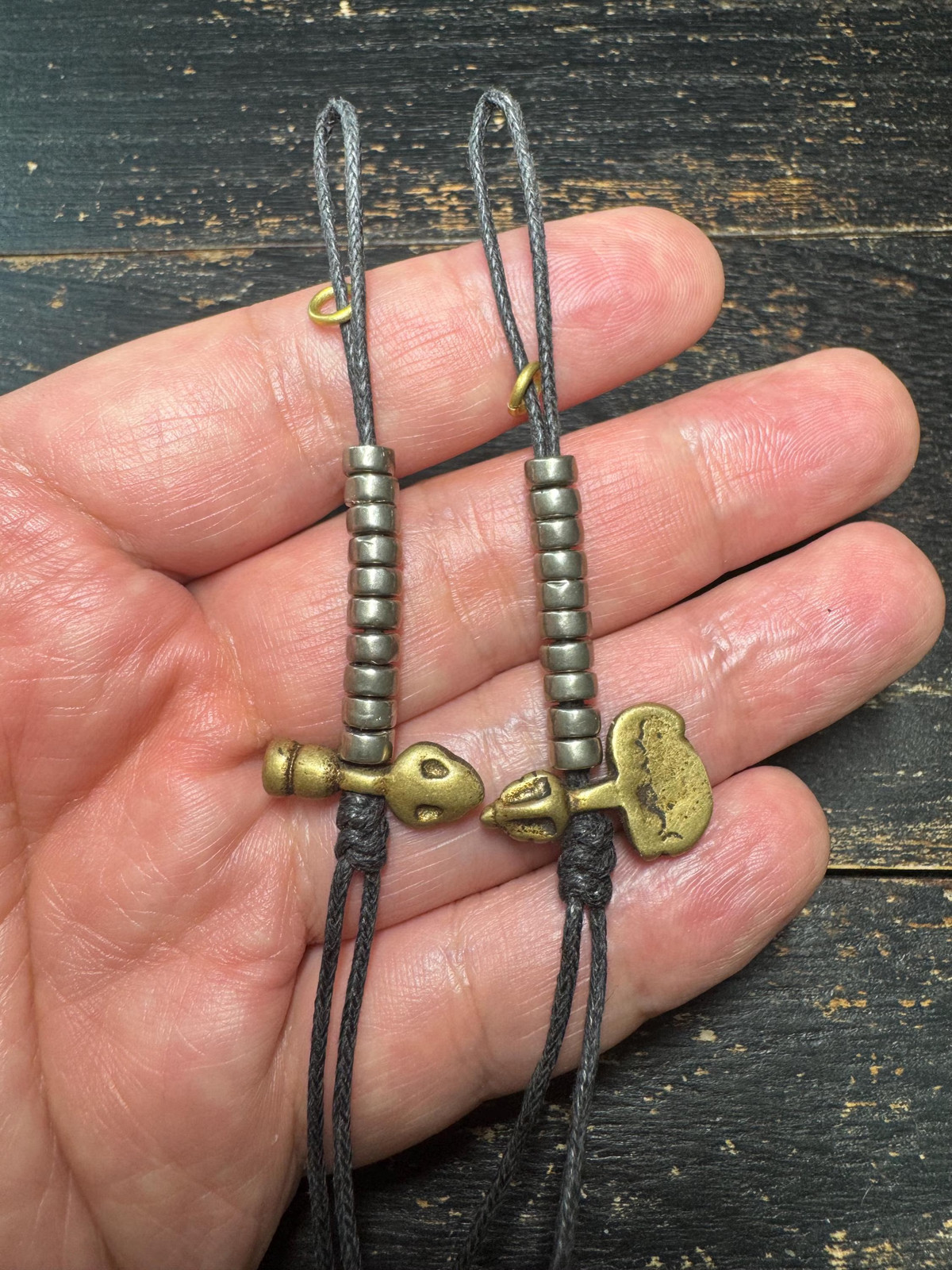Vintage Tibetan Brass Mala Counter Set | Vajra & Bell Prayer Bead Counter | Bud