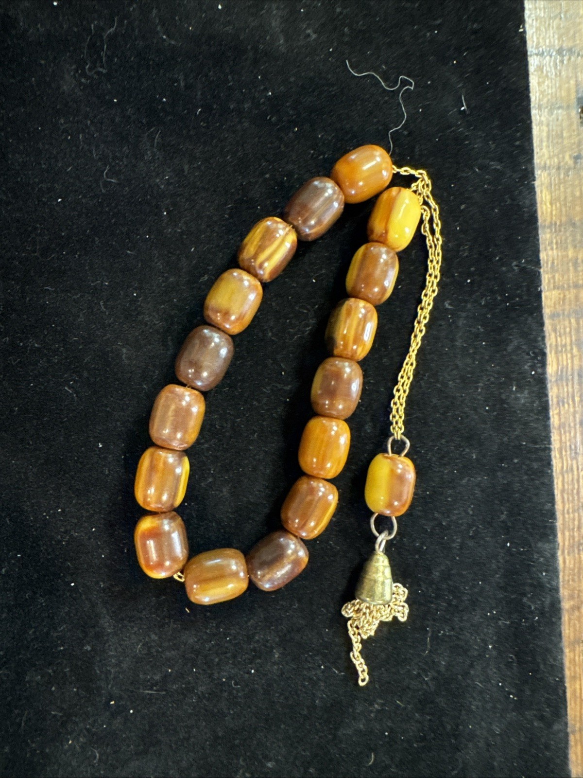 VINTAGE BROWN TAN BAKELITE PRAYER BEADS