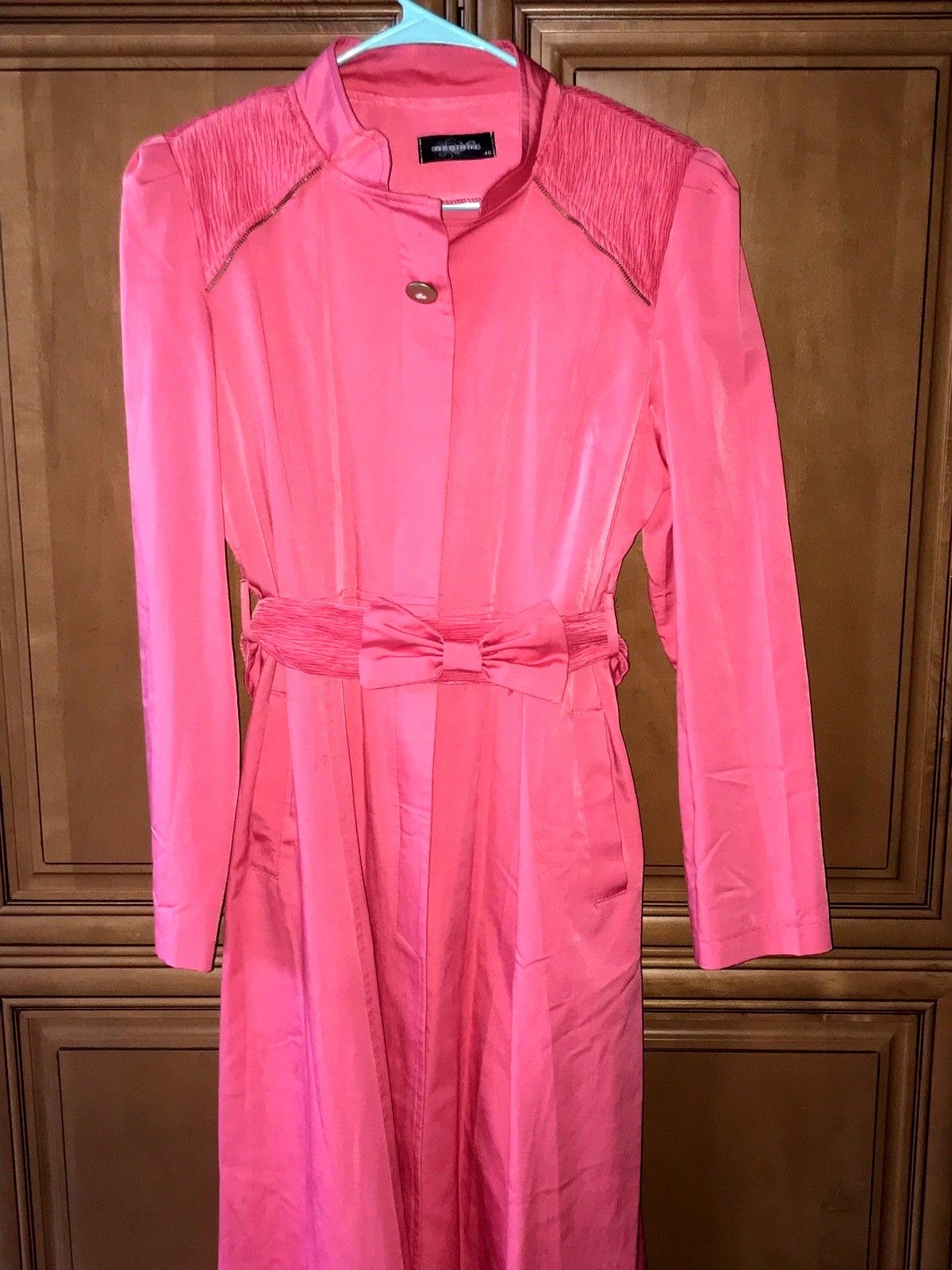 EC Turkish Large Euro 46 US 14/16 button down pink belt jilbab upscale EID abaya