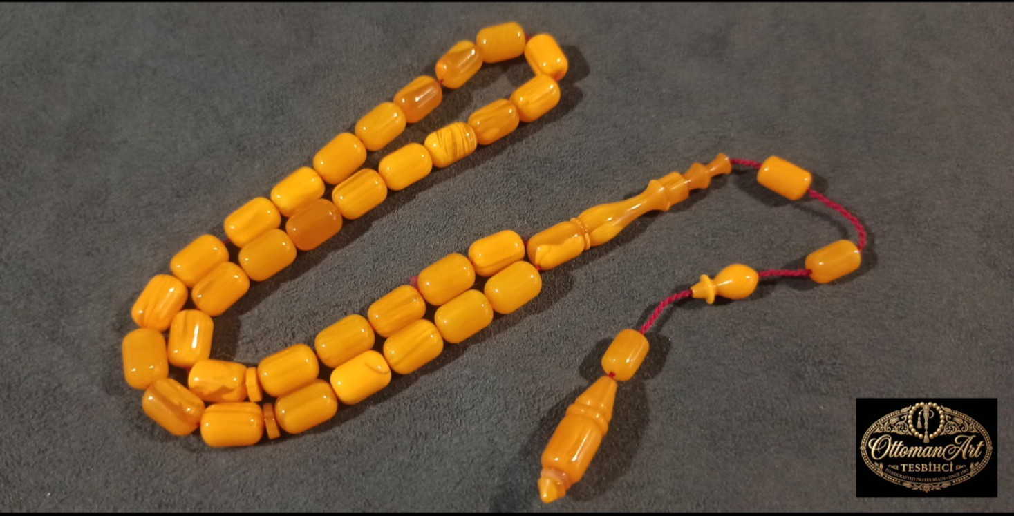 ISLAMIC PRAYER BEADS, BELGIUM ROD CATALIN, TASBIH MISBAHA, BELCIKA CUBUK KATALIN