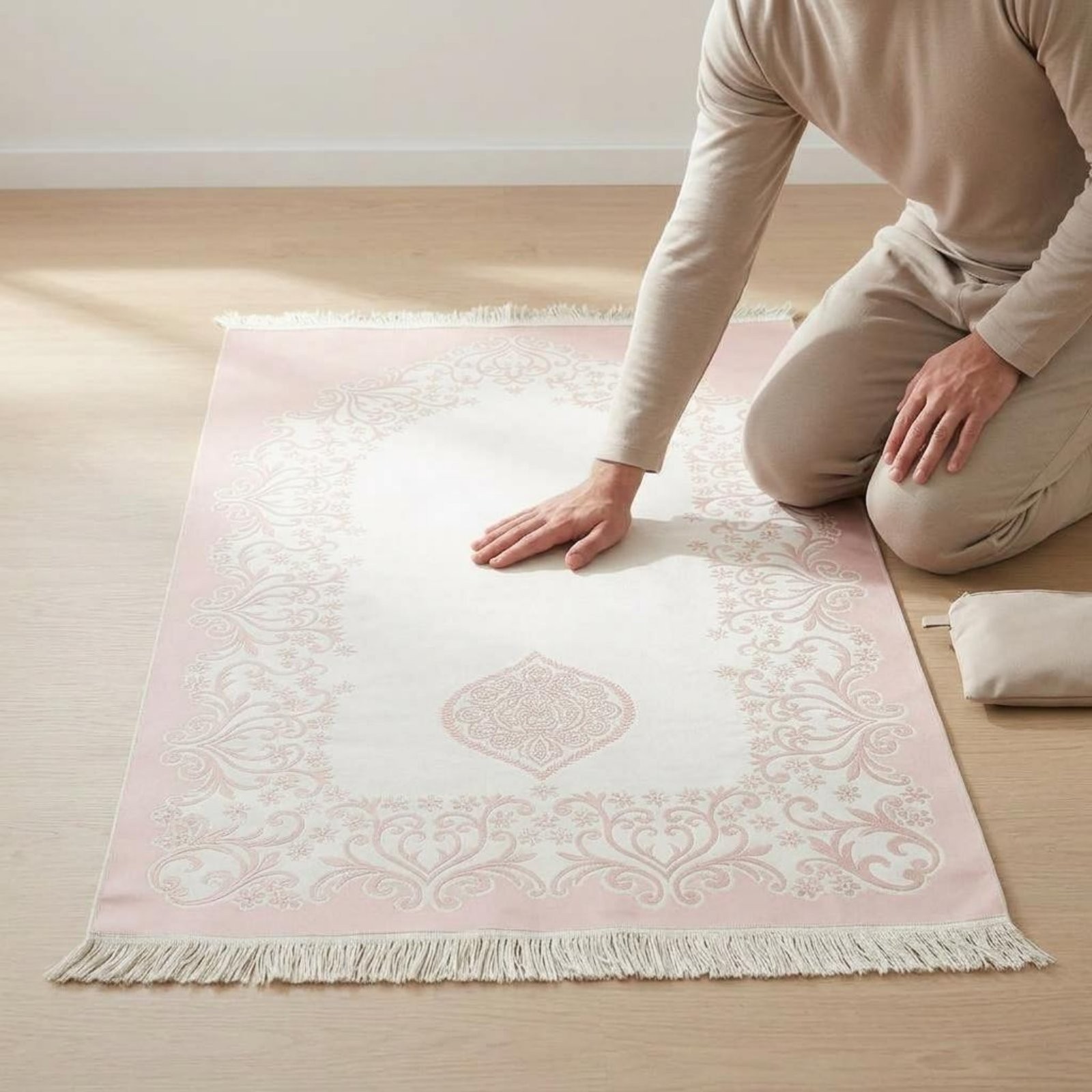Foldable Prayer Mat Easy to Stow Worship Item Lightweight for Mosque