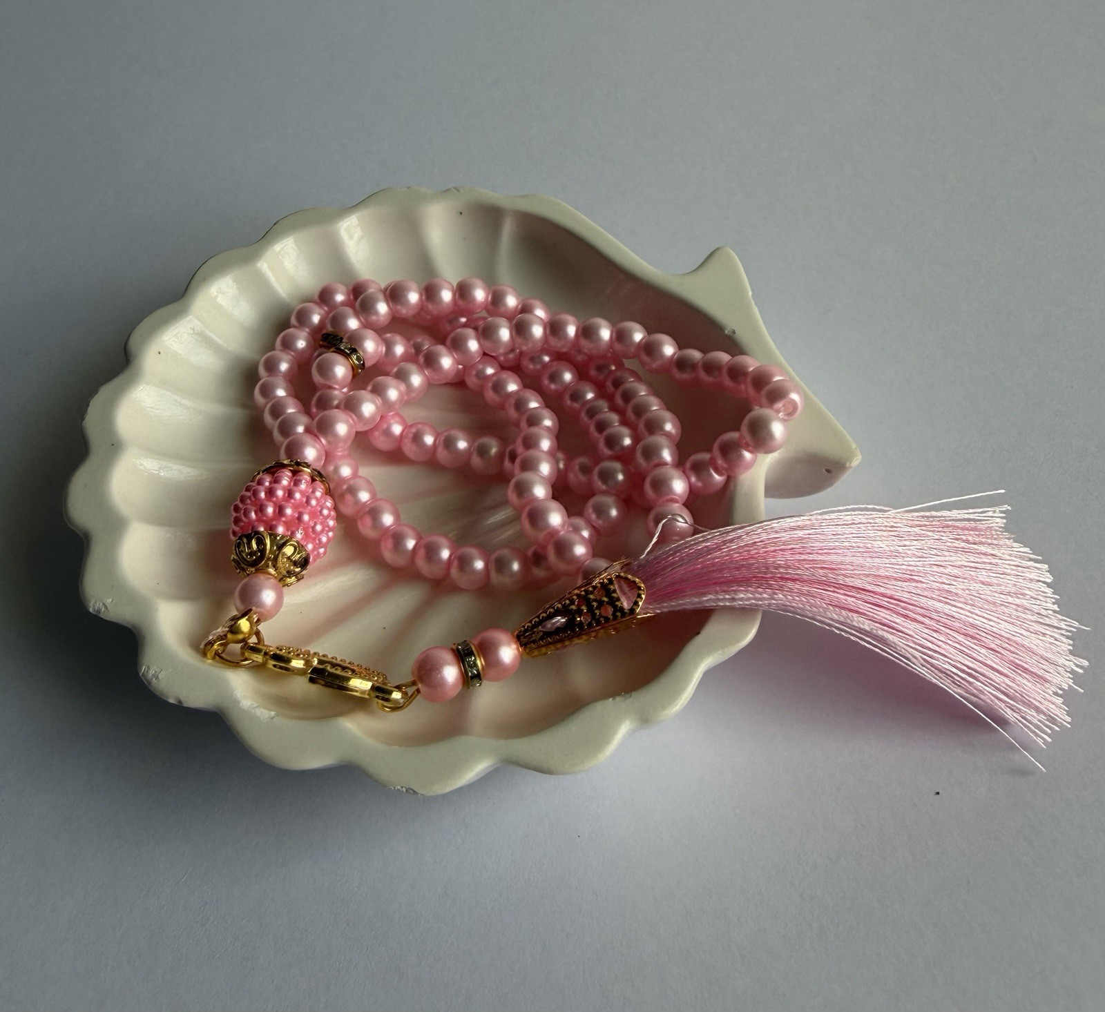 Pink Islamic Prayer Beads Tasbih Misbaha Strand with Tassel (Lot of 10)