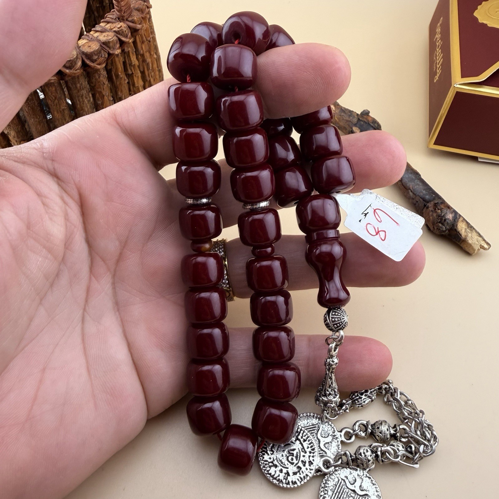 Vintage Collectible Faturan Islamic 33 Bead Tasbih مسبحة مسباح فاتوران N68