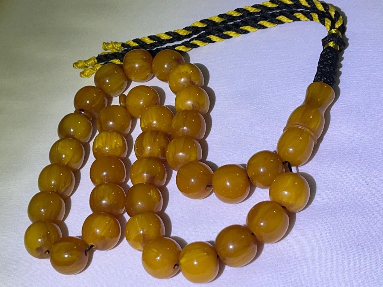 Antique Germany Cherry Amber Rosary 33 سبحة مسكي الماني انتيك خراطة افغاني مصدفة