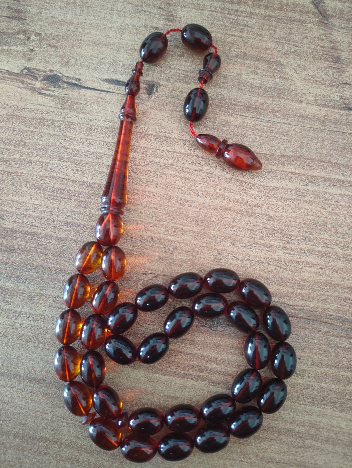 gradient color Collectible Masterwork Amber tasbih 33 Prayer Beads