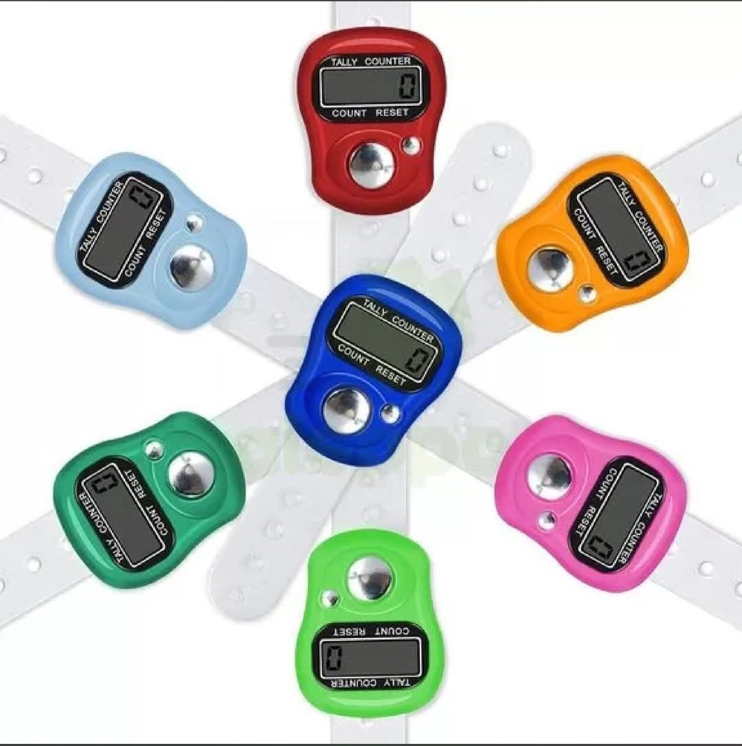 10 PCS Electronic Digital Tasbeeh Counter Ring – Finger Prayer Counter with LCD