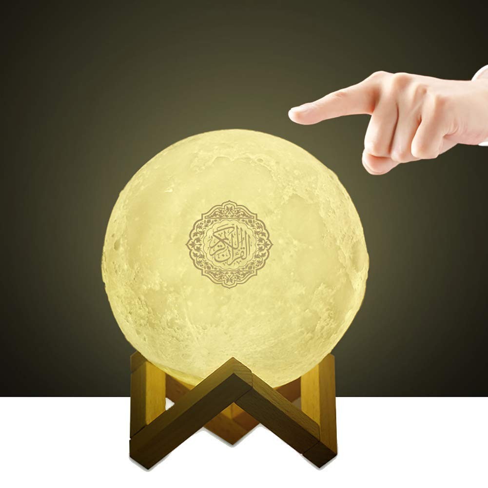 Swthlge 3D Moon Quran Speaker Night Light Bluetooth