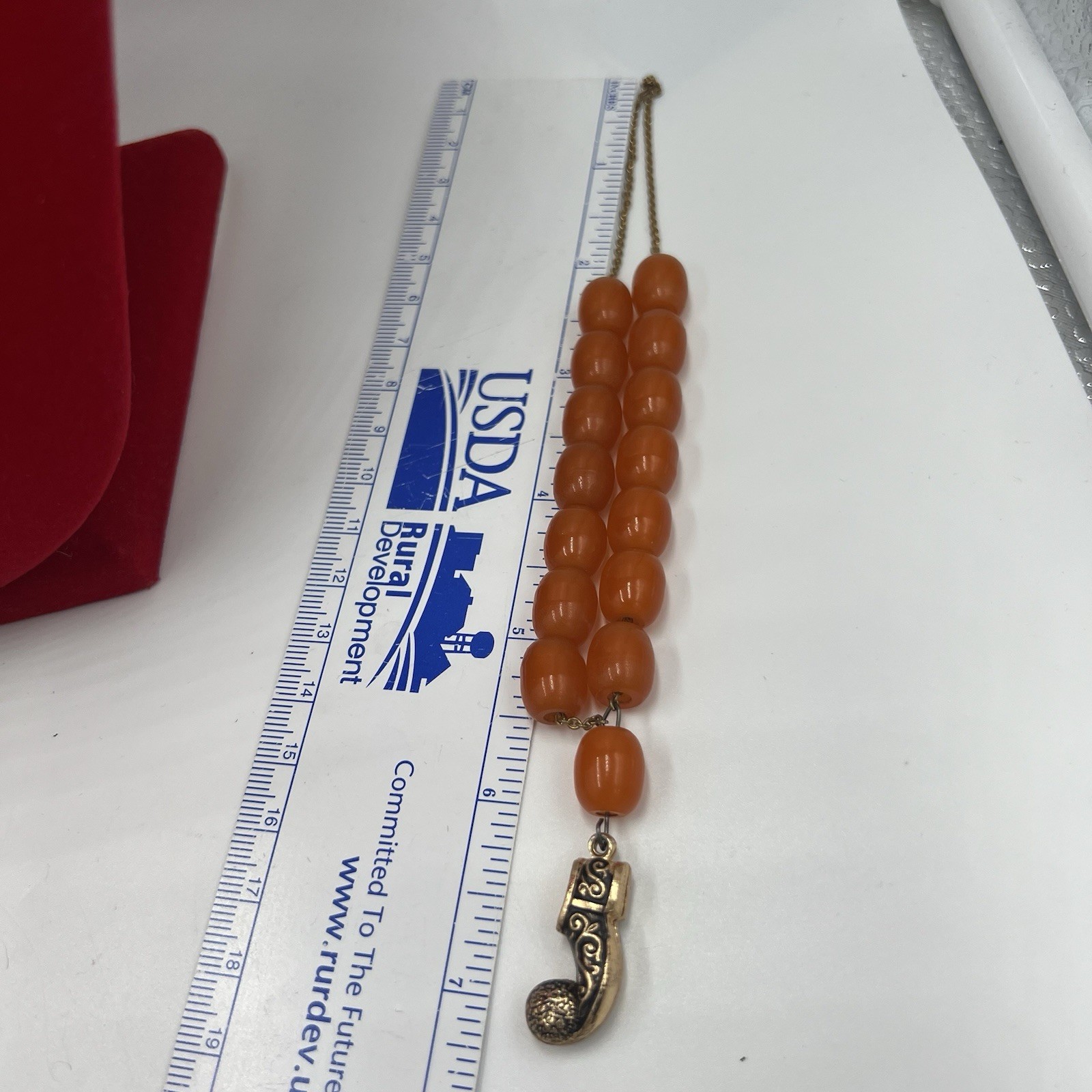 Antique Αmber Honey Butterscotch Bakelite Faturan Prayer Beads Bracelet 15 Beads