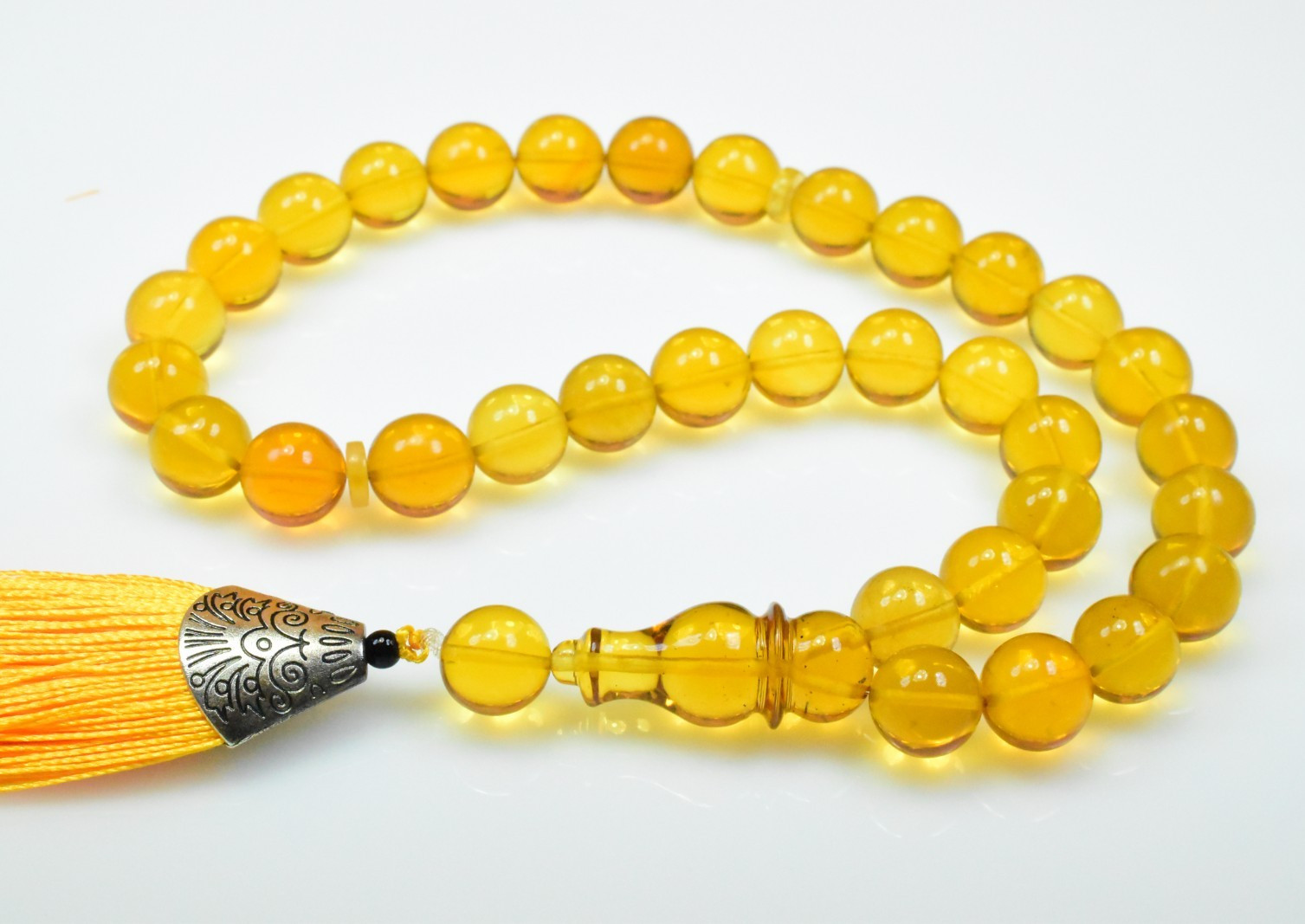 High Quality Dominican Amber Misbaha Tesbih Rosary Beads11.53 mm(34.2 g)a1425