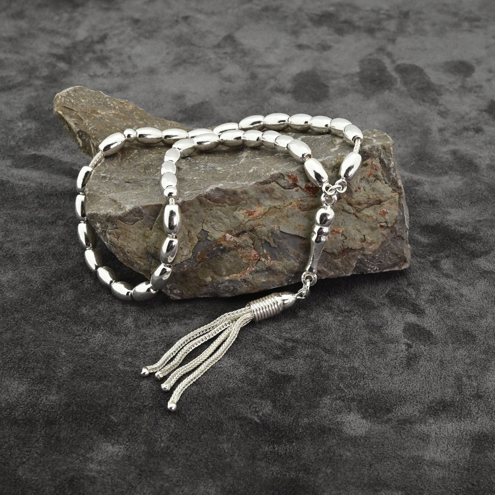 925 sterling silver 33 Tasbih Islamic Misbaha 501135 Tespih, Muslim gift, Real p