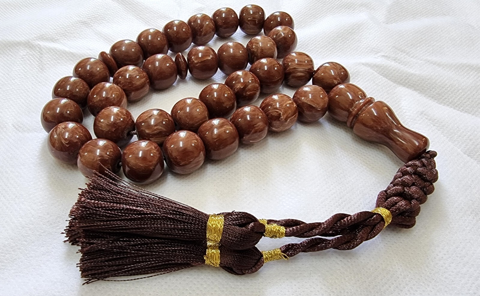 Handmade Sandalous Catalin Bakelite Islamic Prayer Rosary 33 Beads Tasbih AFG001