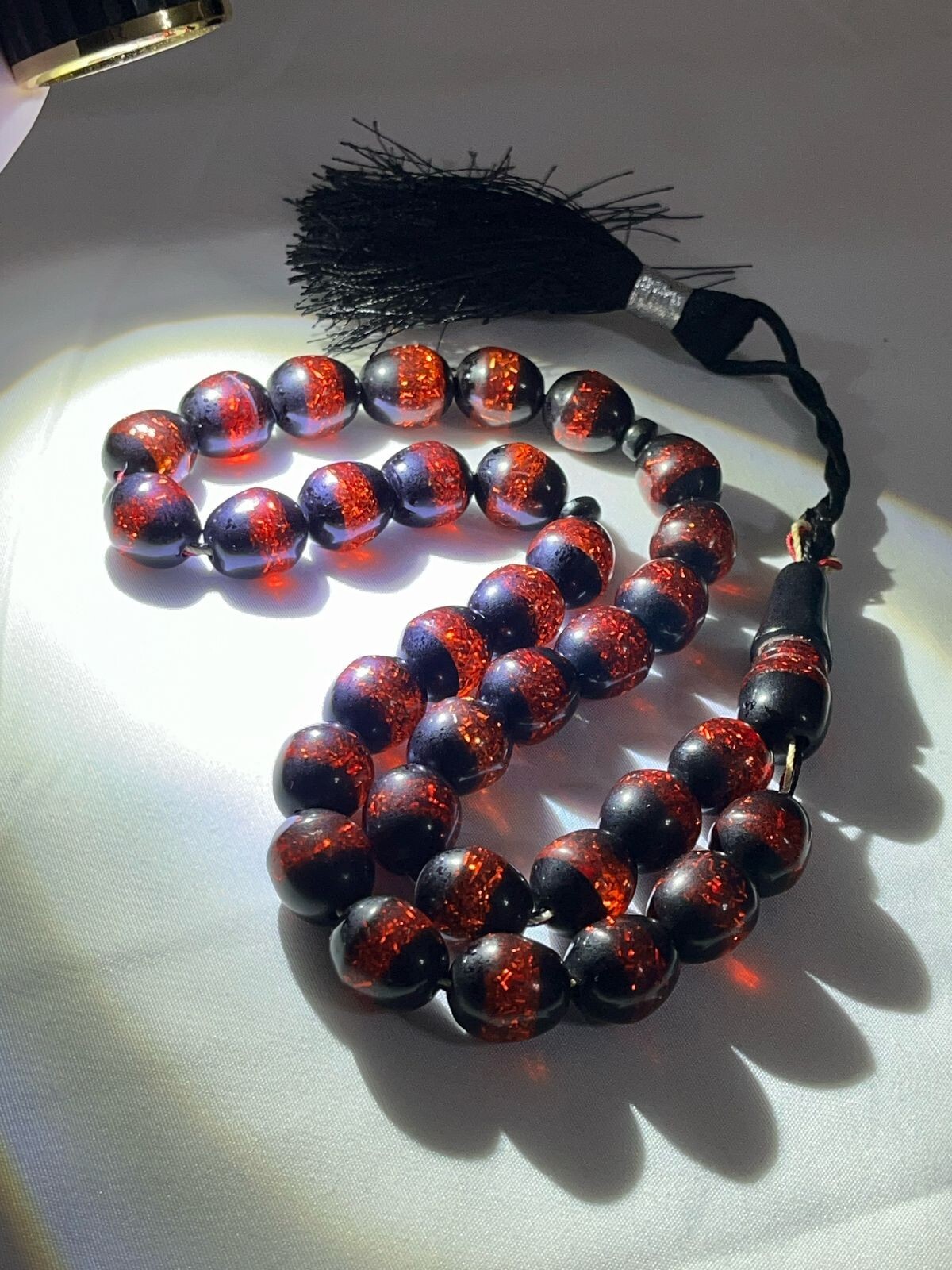 Antique Bakelite Rosary 33 سبحه بكالايت انتيك بيت عنوز منجمة خراطة يدوية نوادر