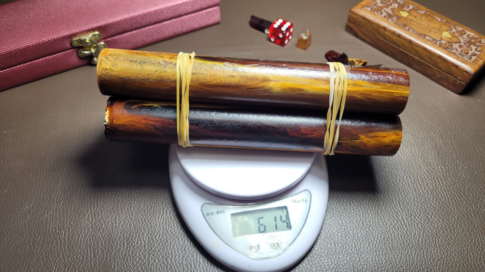 Amber Bakelite Rods x3 Czechoslovak catalin faturan for Tasbih Prayer Beads 614g